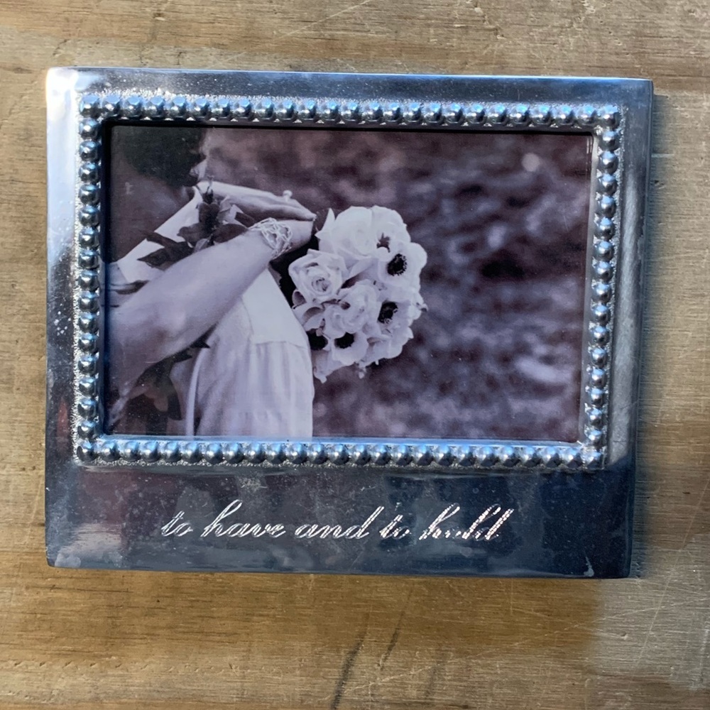 Silver wedding frame